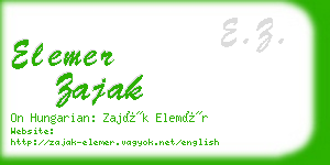 elemer zajak business card